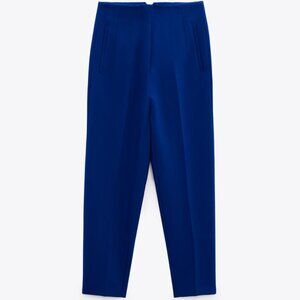 Zara Women's Royal Blue High-Waisted Pants
